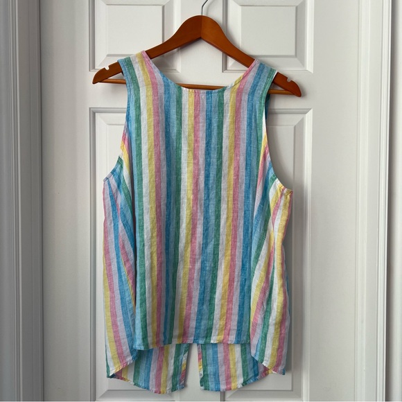 Lord & Taylor Striped Sleeveless Top - Picture 3 of 6